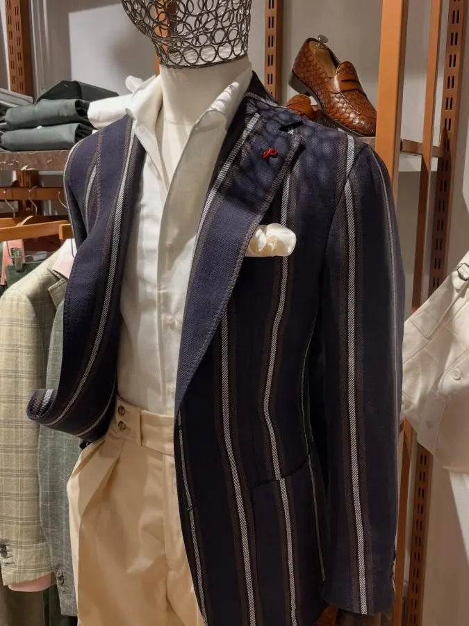 Midnight blue striped jacket